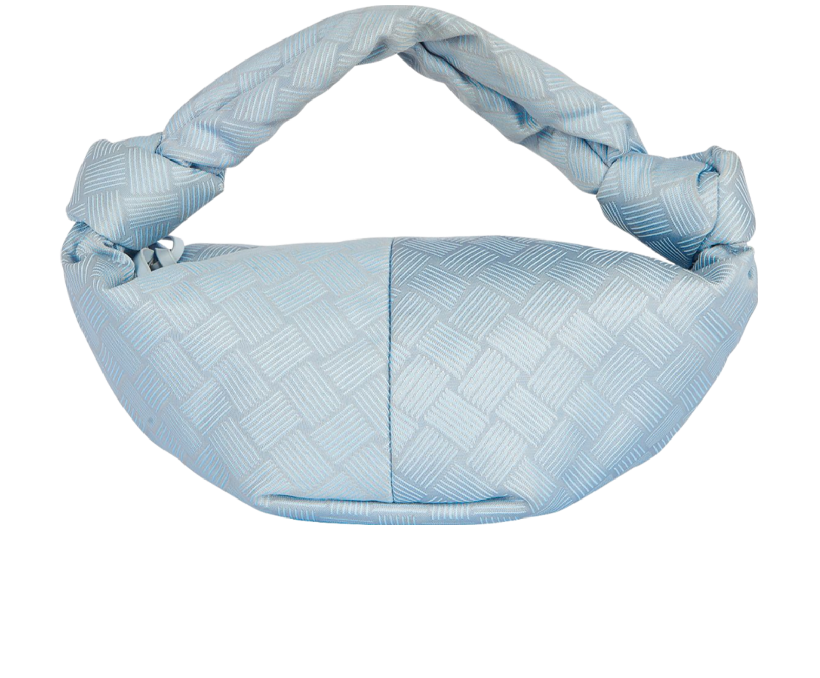 Jacquard Mini Double Knot Bag, &pound;250, Handbags, Blue, Fabric, Back view